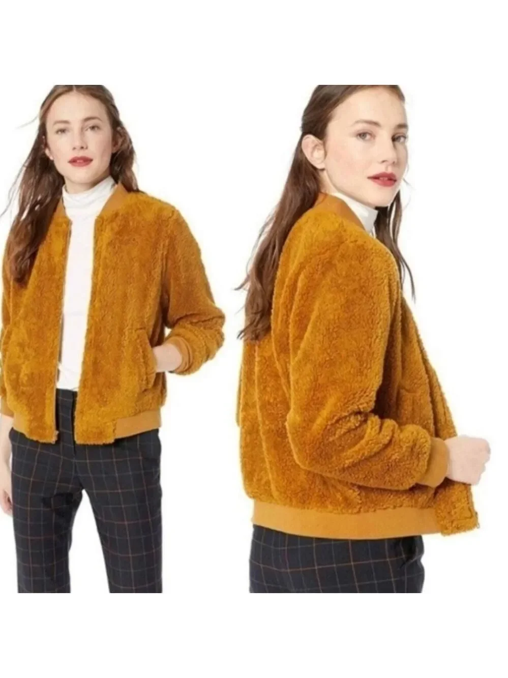 J. Crew Sherpa Bomber Jacket Size Small